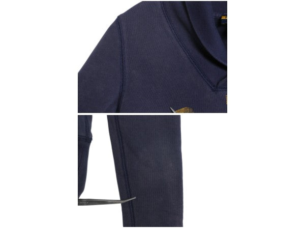 ラグビー ラルフローレン ショールカラー 2段 プリント スウェット レディース XS トレーナー 裏起毛 なし ヴィンテージ モデル タイガー 