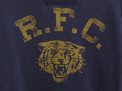 ラグビー ラルフローレン ショールカラー 2段 プリント スウェット レディース XS トレーナー 裏起毛 なし ヴィンテージ モデル タイガー 