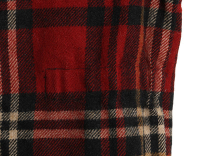 90s ジェイクルー ウール スポーツ ジャケット メンズ L 古着 オールド 旧タグ チェック スイングトップ ブルゾン フルジップ ジャンパー