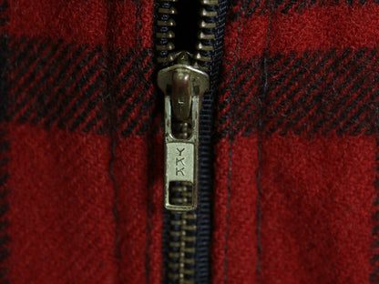 90s ジェイクルー ウール スポーツ ジャケット メンズ L 古着 オールド 旧タグ チェック スイングトップ ブルゾン フルジップ ジャンパー