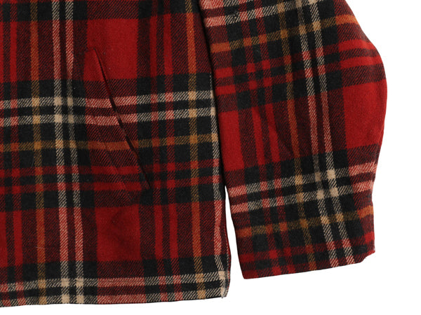 90s ジェイクルー ウール スポーツ ジャケット メンズ L 古着 オールド 旧タグ チェック スイングトップ ブルゾン フルジップ ジャンパー