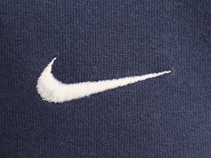 90s ナイキ スモール スウッシュ 刺繍 スウェット メンズ XXL / オールド 裏起毛 トレーナー クルーネック ワンポイント 大きいサイズ 紺