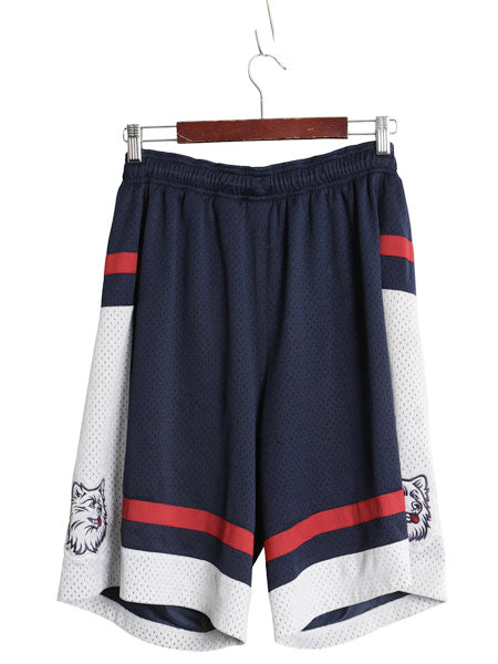 00s ナイキ バスケットボール ショーツ メンズ M オールド カレッジ ワッペン メッシュ バスパン ショートパンツ ライナー付き スウッシュ
