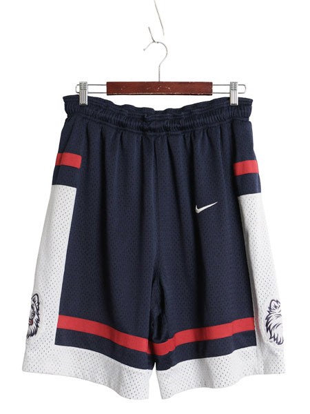 00s ナイキ バスケットボール ショーツ メンズ M オールド カレッジ ワッペン メッシュ バスパン ショートパンツ ライナー付き スウッシュ