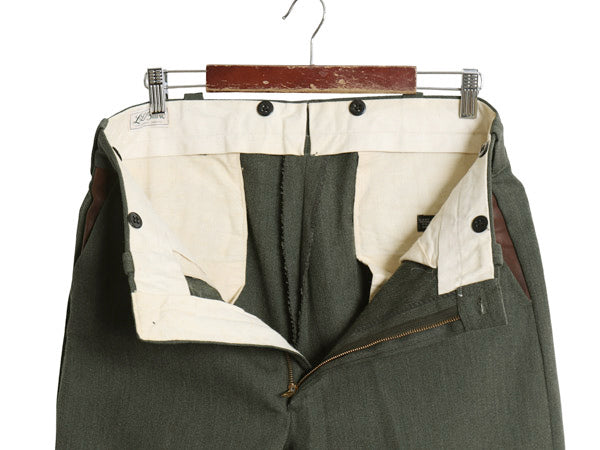 デッドストック 70s 筆記体タグ エルエルビーン ウィップコード スラックス パンツ 実寸 34 28.5 ヴィンテージ ウール レザー ストレート