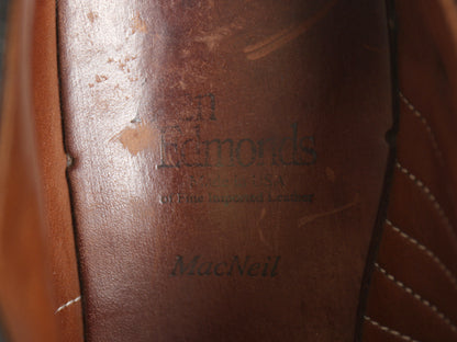 USA製 ★ アレンエドモンズ ロング ウイングチップ シューズ 8 1/2 26.5cm 程/ MACNEIL 本革 レザー 革靴 フルブローグ 外羽根 トラッド 黒