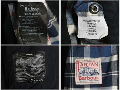 バブアー シティ ワックス ジャケット メンズ S ハイネック フルジップ ブルゾン ジャンパー オイルド ノンオイルド ショート丈 3ワラント