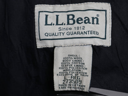 エルエルビーン ウール ハーフ コート メンズ L / 中綿 キルティング ライナー付き ハンティング ジャケット フルジップ ヘビーウェイト 