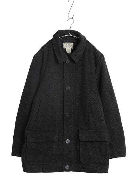 エルエルビーン ウール ハーフ コート メンズ L / 中綿 キルティング ライナー付き ハンティング ジャケット フルジップ ヘビーウェイト 