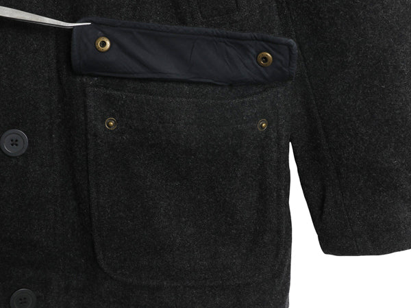 エルエルビーン ウール ハーフ コート メンズ L / 中綿 キルティング ライナー付き ハンティング ジャケット フルジップ ヘビーウェイト 