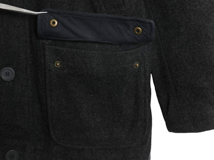 エルエルビーン ウール ハーフ コート メンズ L / 中綿 キルティング ライナー付き ハンティング ジャケット フルジップ ヘビーウェイト 