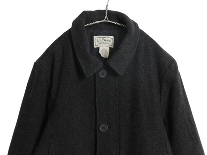 エルエルビーン ウール ハーフ コート メンズ L / 中綿 キルティング ライナー付き ハンティング ジャケット フルジップ ヘビーウェイト 