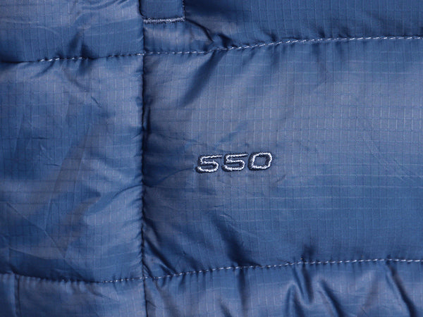 US企画 ノースフェイス ナイロン ダウン ベスト メンズ XL アウトドア 550フィル フルジップ キルティング 重ね着 前開き 紺 大きいサイズ