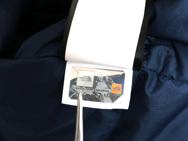 US企画 ノースフェイス ナイロン ダウン ベスト メンズ XL アウトドア 550フィル フルジップ キルティング 重ね着 前開き 紺 大きいサイズ