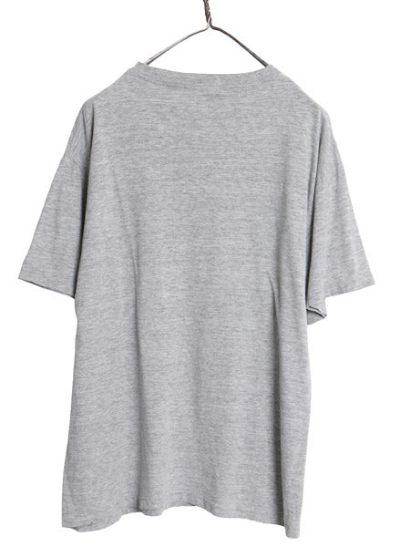 90s USA製 ナイキ スウッシュ ロゴ プリント Tシャツ メンズ L オールド 初期 銀タグ 当時物 カットソー シングルステッチ クルーネック 灰