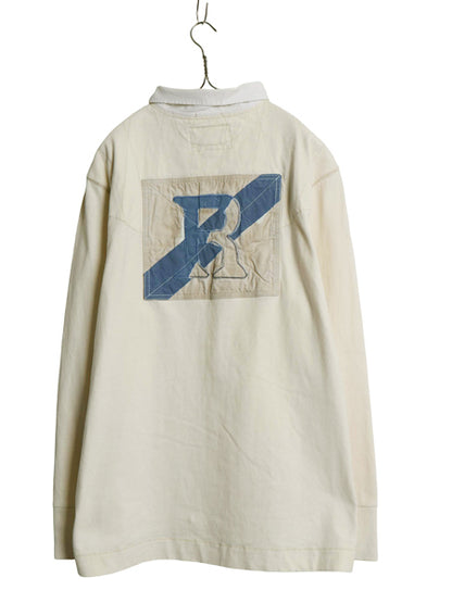 ラグビー ラルフローレン 長袖 ラガーシャツ メンズ XXL ポロ ヴィンテージ 加工 ポロシャツ ボックス スカル スリムフィット 大きいサイズ