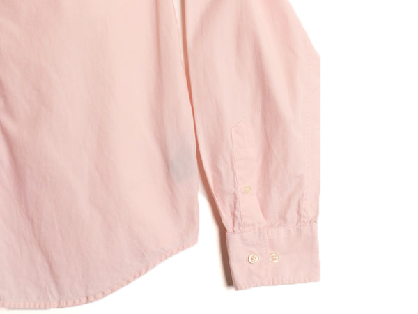 00s ローレン ラルフローレン 長袖 シャツ レディース M / オールド ポロ コットン ブラウス ワンポイント ロゴ刺繍 無地  シンプル ピンク