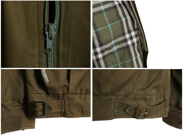 80s イギリス製 ★ バーバリー プローサム ショート トレンチ ジャケット メンズ L 程 ヴィンテージ 旧タグ ジャンパー ブルゾン オリーブ