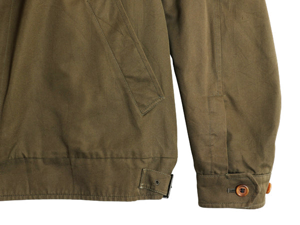 80s イギリス製 ★ バーバリー プローサム ショート トレンチ ジャケット メンズ L 程 ヴィンテージ 旧タグ ジャンパー ブルゾン オリーブ