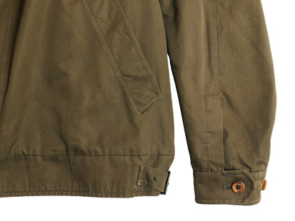 80s イギリス製 ★ バーバリー プローサム ショート トレンチ ジャケット メンズ L 程 ヴィンテージ 旧タグ ジャンパー ブルゾン オリーブ