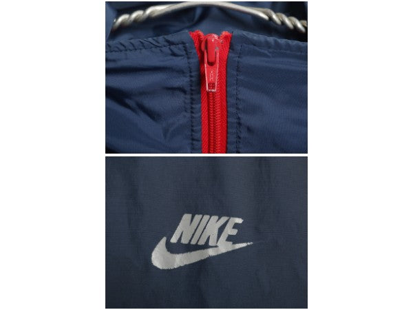 80s ナイキ ハーフジップ ナイロン ジャケット メンズ レディース M / ヴィンテージ 紺タグ プルオーバー ブルゾン スウッシュ パッカブル