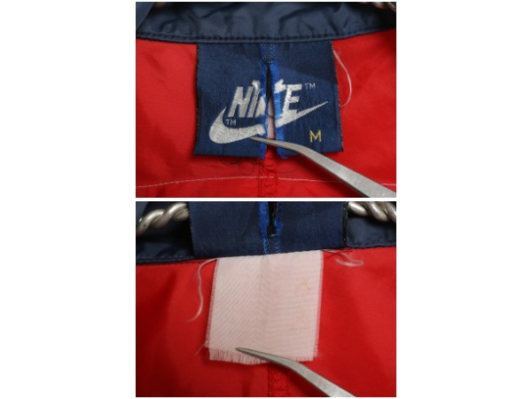 80s ナイキ ハーフジップ ナイロン ジャケット メンズ レディース M / ヴィンテージ 紺タグ プルオーバー ブルゾン スウッシュ パッカブル