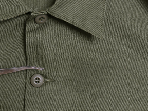 デッドストック 80s 米軍実物 US ARMY ユーティリティ シャツ L / 82年製 ヴィンテージ ミリタリー 軍物 OG507 長袖シャツ オリーブ カーキ