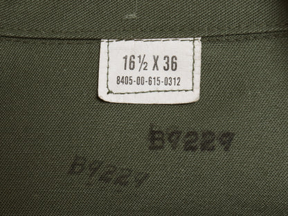 デッドストック 80s 米軍実物 US ARMY ユーティリティ シャツ L / 82年製 ヴィンテージ ミリタリー 軍物 OG507 長袖シャツ オリーブ カーキ
