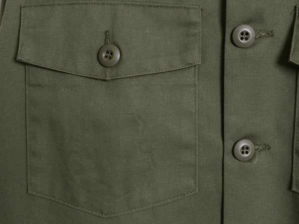 デッドストック 80s 米軍実物 US ARMY ユーティリティ シャツ L / 82年製 ヴィンテージ ミリタリー 軍物 OG507 長袖シャツ オリーブ カーキ
