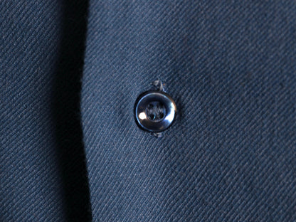 デッドストック 40s ★ BVD レーヨン シャツ 15 16 メンズ L 程/ 新品 USA製 ヴィンテージ 長袖シャツ ボックス フラップポケット 無地 青