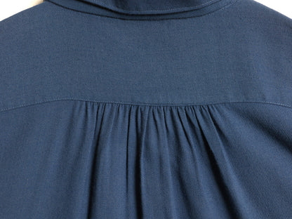 デッドストック 40s ★ BVD レーヨン シャツ 15 16 メンズ L 程/ 新品 USA製 ヴィンテージ 長袖シャツ ボックス フラップポケット 無地 青