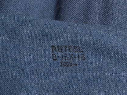 デッドストック 40s ★ BVD レーヨン シャツ 15 16 メンズ L 程/ 新品 USA製 ヴィンテージ 長袖シャツ ボックス フラップポケット 無地 青