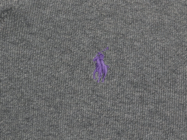 00s ポロ ラルフローレン ショールカラー コットン ニット スウェット メンズ L / オールド セーター トレーナー ワンポイント リブ編み 灰