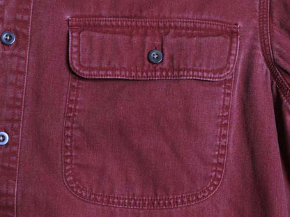 00s エルエルビーン コットン ツイル 長袖 シャツ メンズ M / オールド アウトドア チェック フランネル ライナー付き ワーク ジャケット