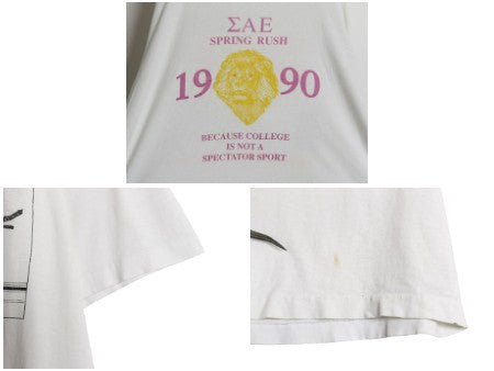 90s USA製 ★ maxell パロディ イラスト プリント Tシャツ メンズ XL 古着 オールド 当時物 企業 シングルステッチ グラフィック ホワイト