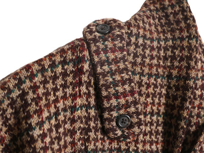 90s ★ ラルフローレン ガンクラブ チェック ショールカラー ニット カーディガン メンズ S レディース M ポロ ウール 前開き ポケット付き