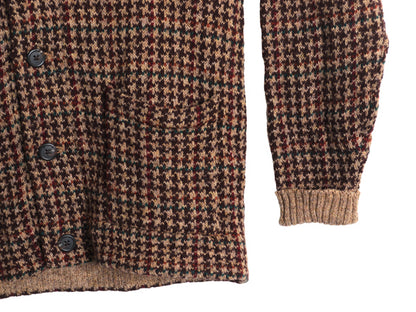 90s ★ ラルフローレン ガンクラブ チェック ショールカラー ニット カーディガン メンズ S レディース M ポロ ウール 前開き ポケット付き