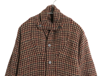 90s ★ ラルフローレン ガンクラブ チェック ショールカラー ニット カーディガン メンズ S レディース M ポロ ウール 前開き ポケット付き