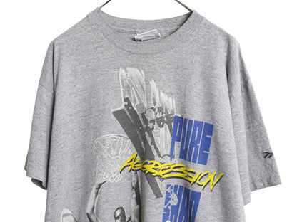 90s リーボック シャキール オニール プリント 半袖 Tシャツ メンズ XL オールド NBA バスケ カットソー グラフィック アート 大きいサイズ