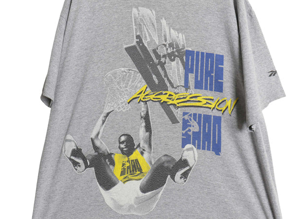 90s リーボック シャキール オニール プリント 半袖 Tシャツ メンズ XL オールド NBA バスケ カットソー グラフィック アート 大きいサイズ