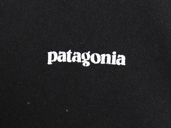 パタゴニア 両面 プリント 長袖 Tシャツ メンズ M / 古着 アウトドア ロンT ロングスリーブ P6 バックプリント ボックスロゴ カットソー 黒
