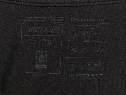 パタゴニア 両面 プリント 長袖 Tシャツ メンズ M / 古着 アウトドア ロンT ロングスリーブ P6 バックプリント ボックスロゴ カットソー 黒
