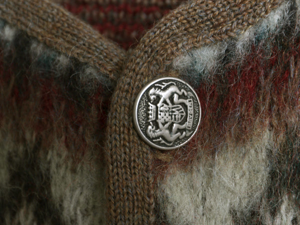 60s USA製 ★ ジャンセン フェアアイル モヘア ニット カーディガン メンズ M / 古着 ヴィンテージ シャギー セーター 前開き ノルディック