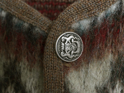 60s USA製 ★ ジャンセン フェアアイル モヘア ニット カーディガン メンズ M / 古着 ヴィンテージ シャギー セーター 前開き ノルディック