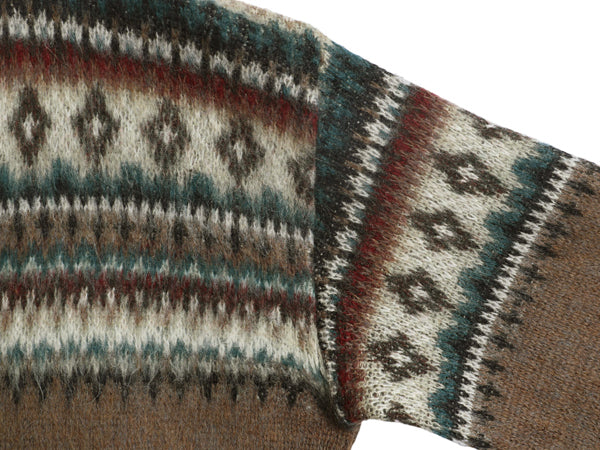 60s USA製 ★ ジャンセン フェアアイル モヘア ニット カーディガン メンズ M / 古着 ヴィンテージ シャギー セーター 前開き ノルディック