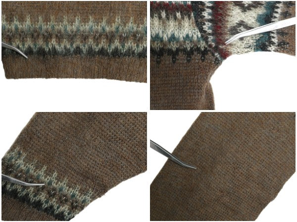 60s USA製 ★ ジャンセン フェアアイル モヘア ニット カーディガン メンズ M / 古着 ヴィンテージ シャギー セーター 前開き ノルディック