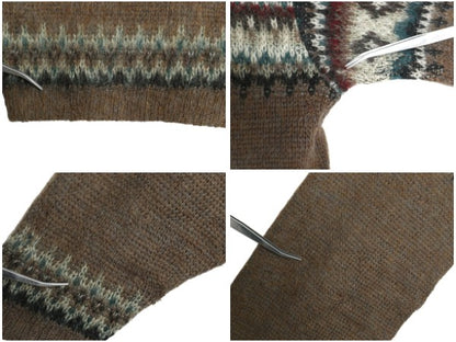 60s USA製 ★ ジャンセン フェアアイル モヘア ニット カーディガン メンズ M / 古着 ヴィンテージ シャギー セーター 前開き ノルディック