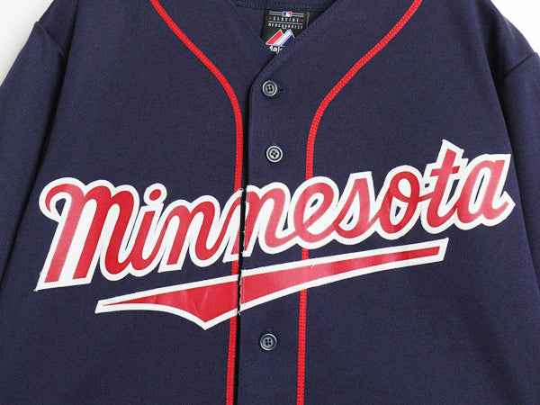 USA製 ツインズ ベースボール シャツ メンズ S / MLB オフィシャル マジェスティック 大リーグ ユニフォーム ゲームシャツ メジャーリーグ