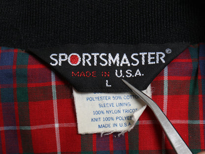 80s USA製 SPORTSMASTER スイングトップ ジャケット メンズ L / ヴィンテージ ブルゾン フルジップ ハリントン G-9 ライナー付き 黒 企業