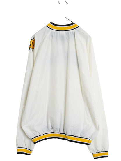80s USA製 チャンピオン カレッジ プリント ナイロン ジャケット メンズ XXL / ヴィンテージ ハイネック プルオーバー 大きいサイズ 青タグ